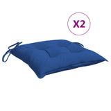 VidaXL Stuhlkissen 2 Stück 40x40x7 cm Oxford-Stoff blau