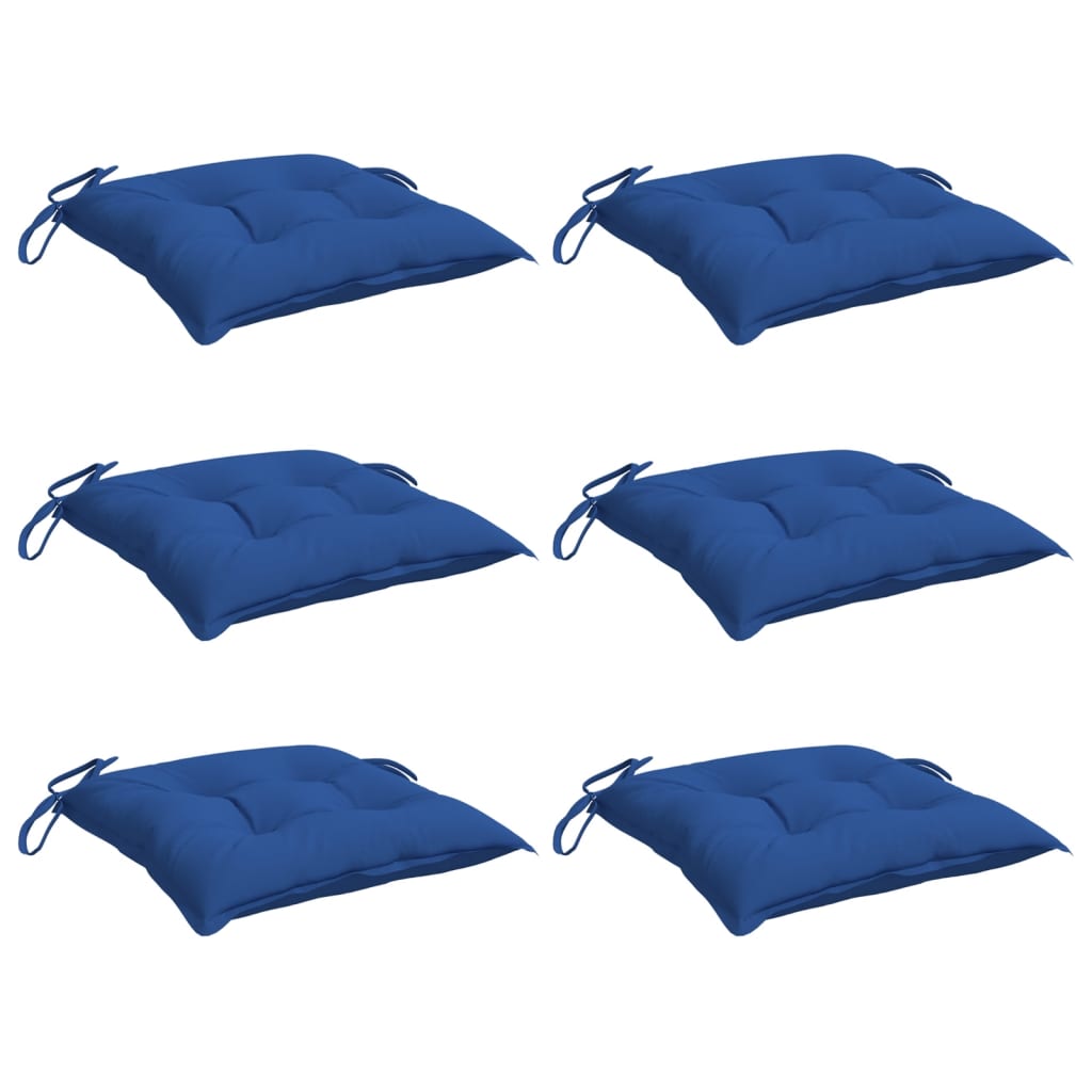 Vidaxx Stuhlkissen 6 Stück 40x40x7 cm Oxford-Stoff blau