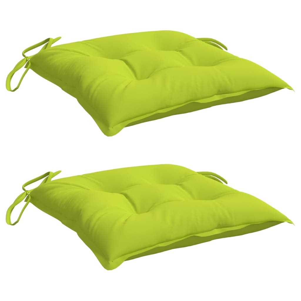 VidaXL Stuhlkissen 2 Stück 40x40x7 cm Oxford-Stoff hellgrün