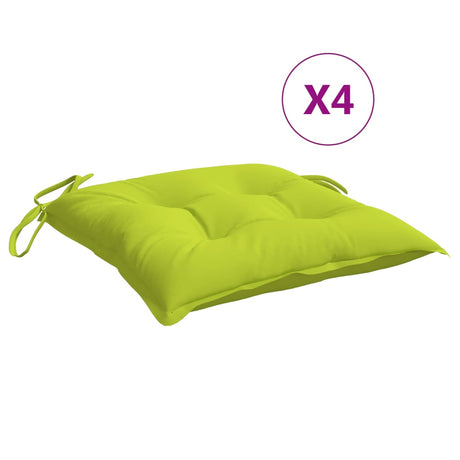 Vidaxx Stuhlkissen 4 Stück 40x40x7 cm Oxford-Stoff hellgrün