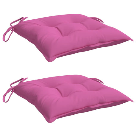 VidaXL Stuhlkissen 2 Stück 40x40x7 cm Stoff rosa