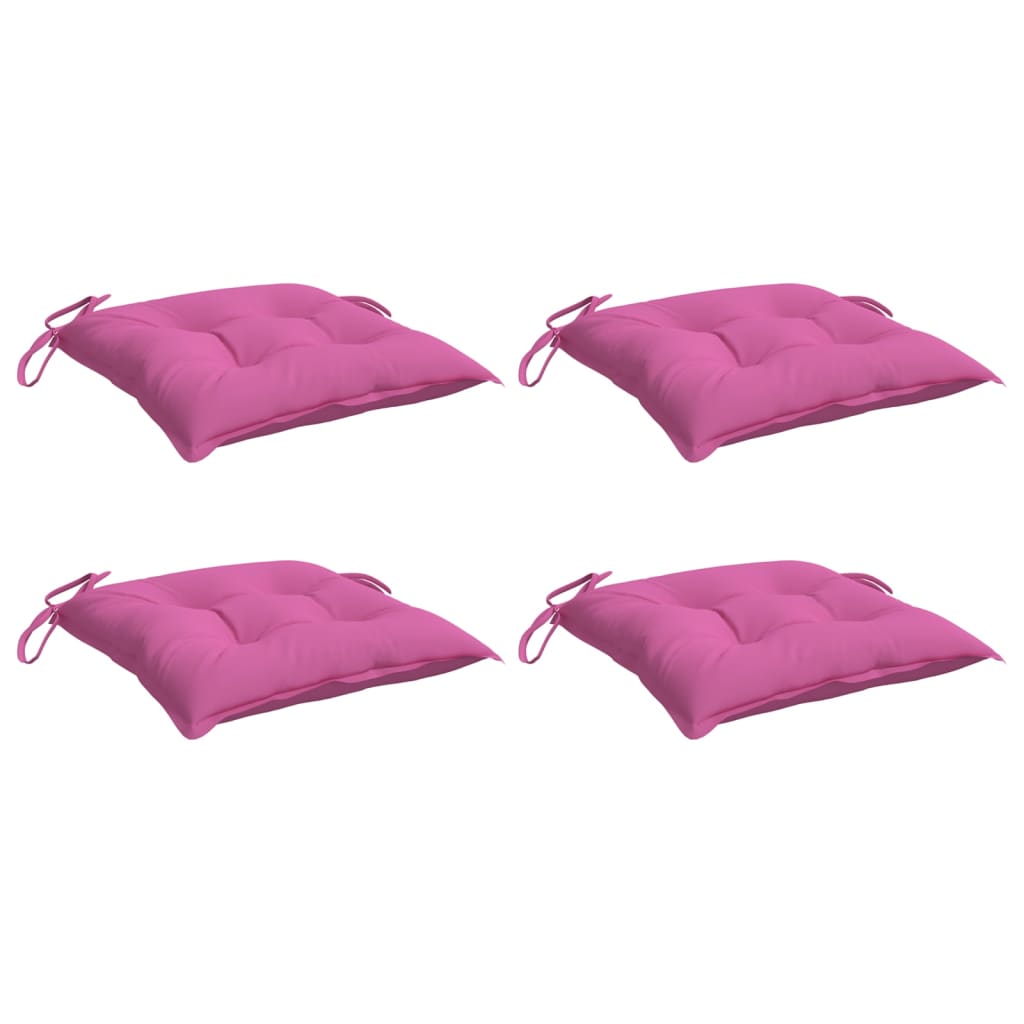 VidaXL Stuhlkissen 4 Stück 40x40x7 cm Stoff rosa