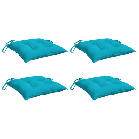 VidaXL Stuhlkissen 4 Stück 40x40x7 cm Stoff Türkis