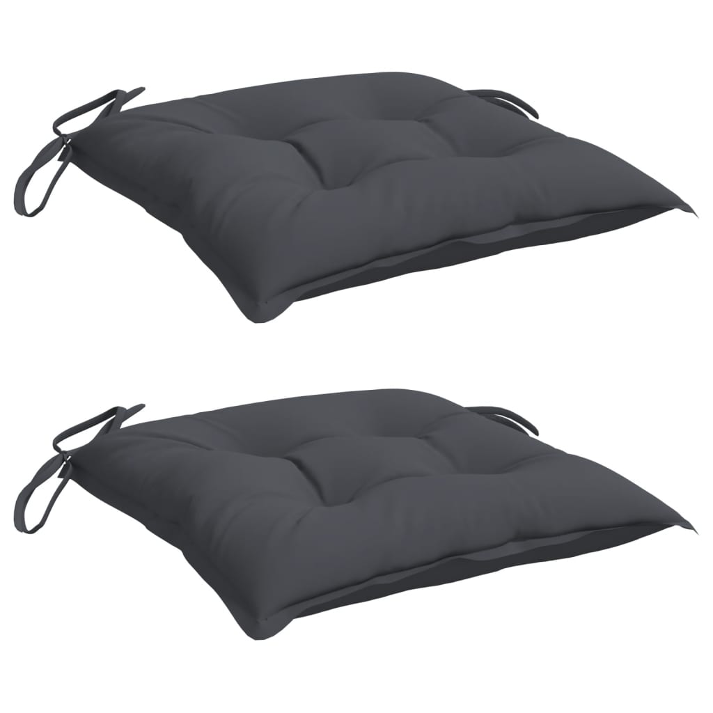 Vidaxx Stuhlkissen 2 Stück 50x50x7 cm Oxford-Stoff anthrazit