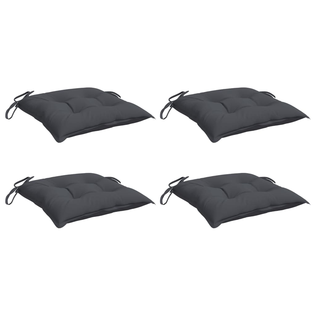Vidaxx Stuhlkissen 4 Stück 50x50x7 cm Oxford-Stoff anthrazit