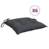 VidaXL Stuhlkissen 6 Stück 50x50x7 cm Oxford-Stoff Anthrazit