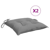 VidaXL Stuhlkissen 2 Stück 50x50x7 cm Oxford-Stoff grau