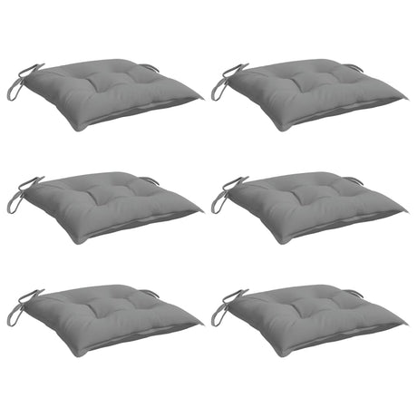 Vidaxx Stuhlkissen 6 Stück 50x50x7 cm Oxford-Stoff grau