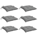 Vidaxx Stuhlkissen 6 Stück 50x50x7 cm Oxford-Stoff grau