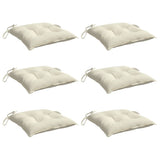 VidaXL Stuhlkissen 6 Stück 50x50x7 cm Oxford-Stoff cremeweiß