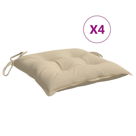 VidaXL Palettenkissen 4 Stück 50x50x7 cm Oxford-Stoff Beige