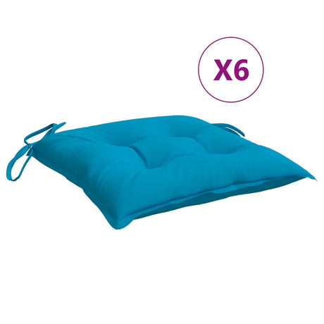 VidaXL Palettenkissen 6 Stück 50x50x7 cm Oxford-Stoff Hellblau