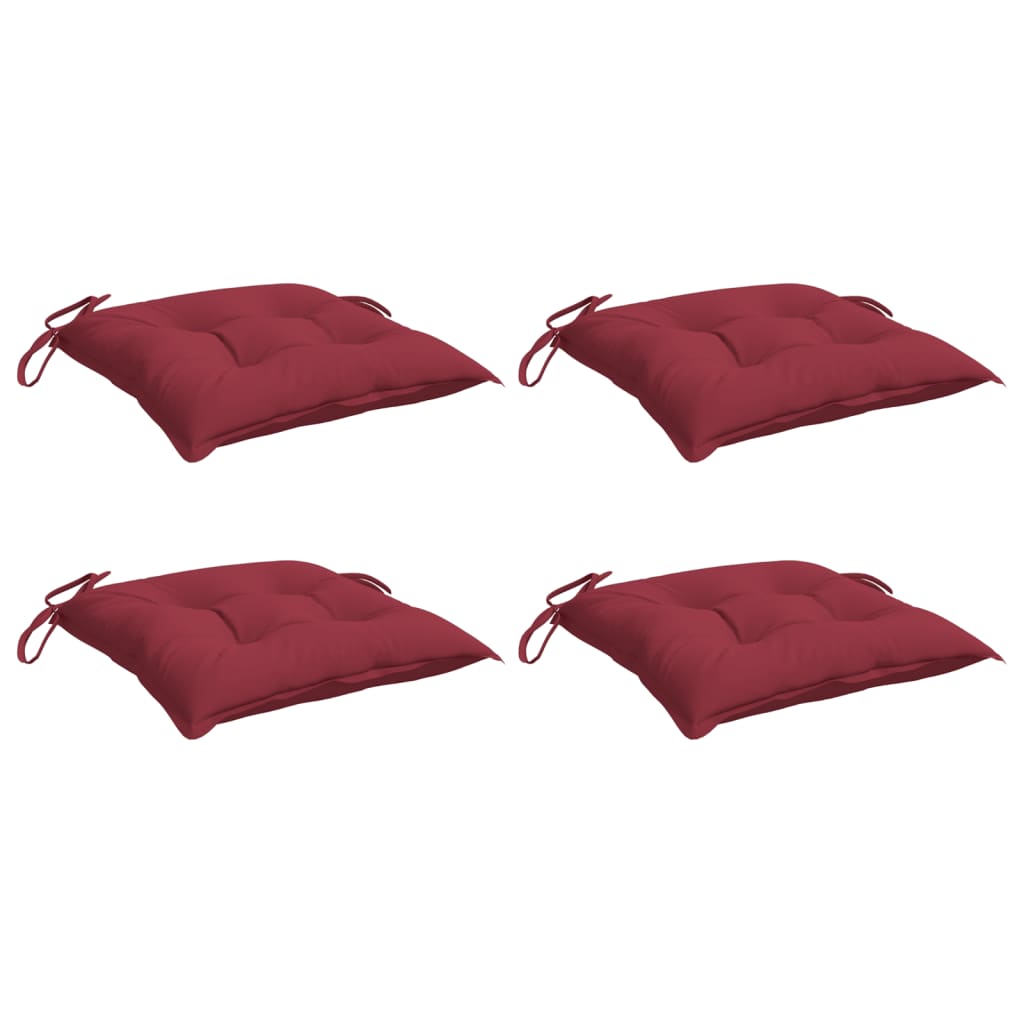 Vidaxx Palettenkissen 4 Stück 50x50x7 cm Oxford-Stoff weinrot
