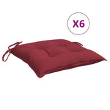 Vidaxx Palettenkissen 6 Stück 50x50x7 cm Oxford-Stoff weinrot