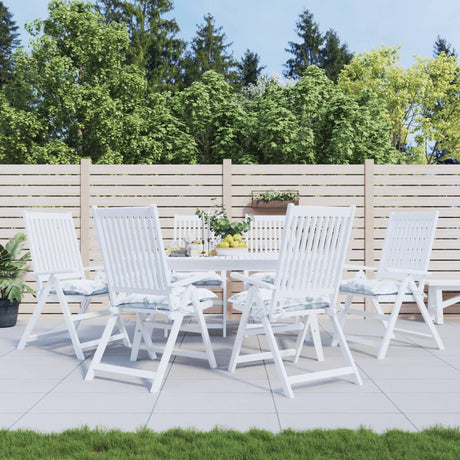 Vidaxx Stuhlkissen 6 Stück 50x50x7 cm Stoff Blattmuster