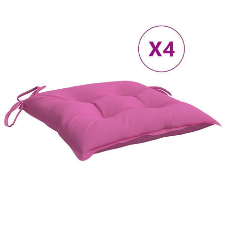 VidaXL Stuhlkissen 4 Stück 50x50x7 cm Oxford-Stoff rosa