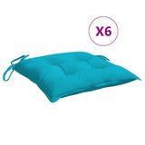 VidaXL Stuhlkissen 6 Stück 50x50x7 cm Stoff Türkis