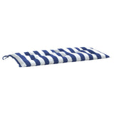 VidaXL Gartenbankauflage 100x50x7 cm Stoff weiß und blau gestreift
