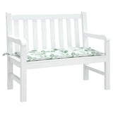 Vidaxx Gartenbankauflage 100x50x7 cm Oxford-Stoff mit Blattmuster