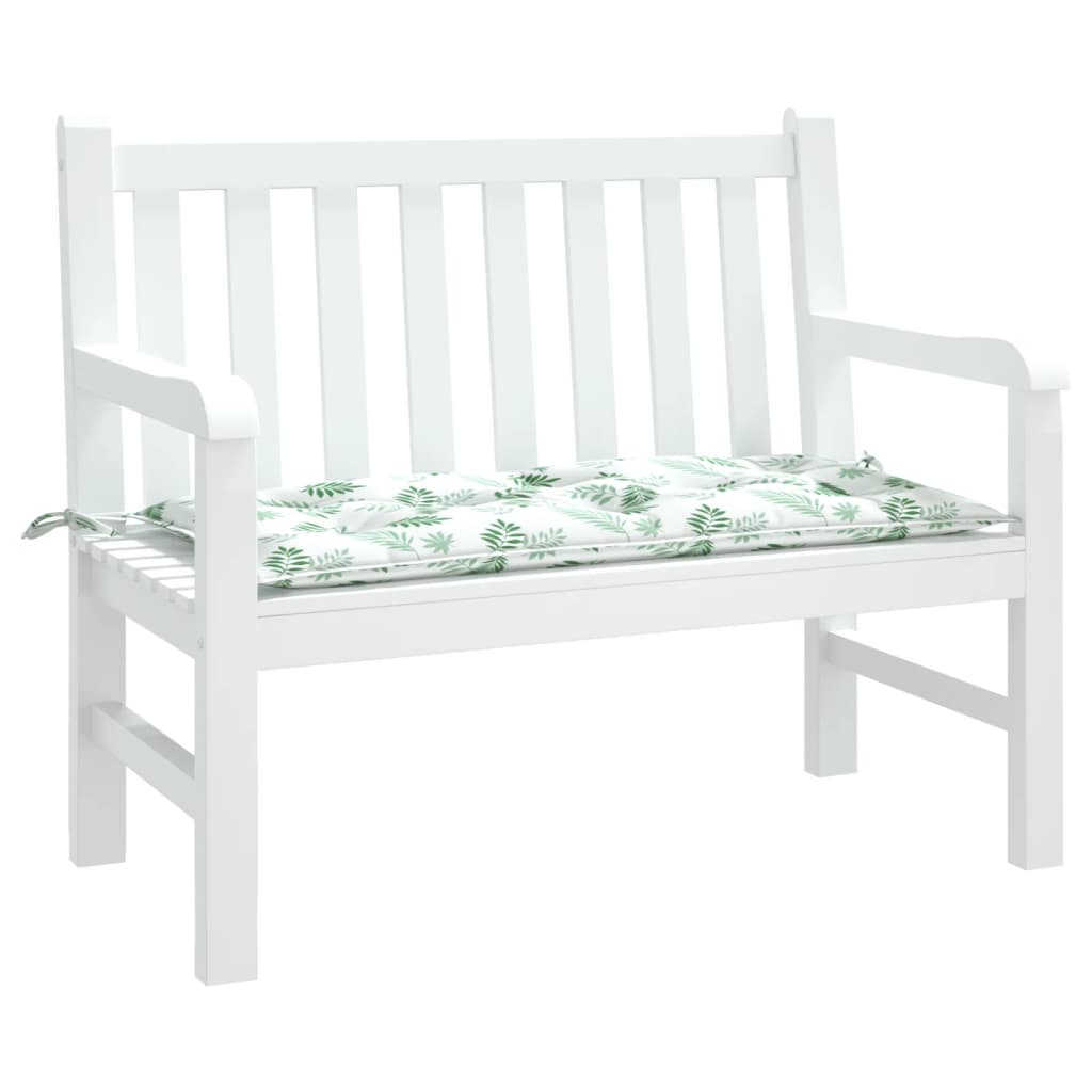 Vidaxx Gartenbankauflage 100x50x7 cm Oxford-Stoff mit Blattmuster
