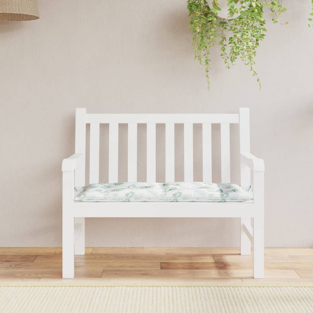 Vidaxx Gartenbankauflage 100x50x7 cm Oxford-Stoff mit Blattmuster