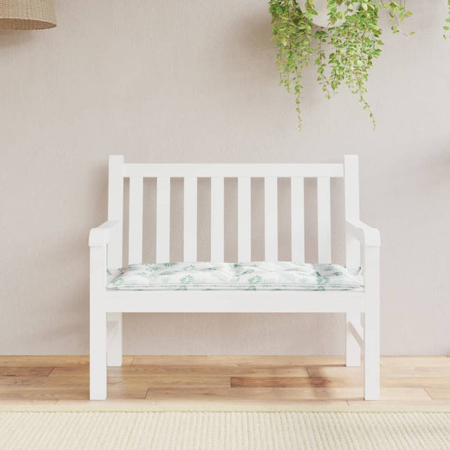 Vidaxx Gartenbankauflage 100x50x7 cm Oxford-Stoff mit Blattmuster