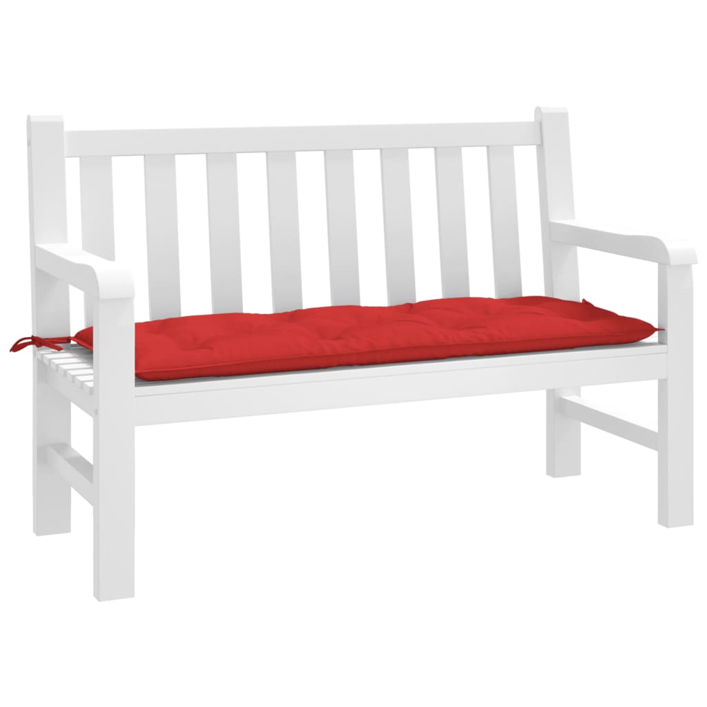 VidaXL Gartenbankauflage 120x50x7 cm Oxford-Stoff rot