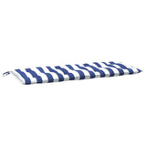 Vidaxx Gartenbankauflage gestreift 120x50x7 cm Stoff weiß und blau