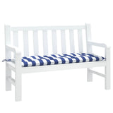 Vidaxx Gartenbankauflage gestreift 120x50x7 cm Stoff weiß und blau