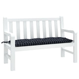 VidaXL Gartenbankauflage Rautenmuster 120x50x7 cm Stoff schwarz