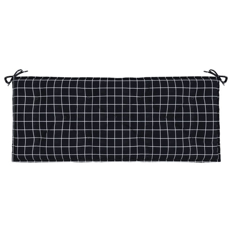 VidaXL Gartenbankauflage Rautenmuster 120x50x7 cm Stoff schwarz