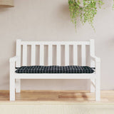 VidaXL Gartenbankauflage Rautenmuster 120x50x7 cm Stoff schwarz