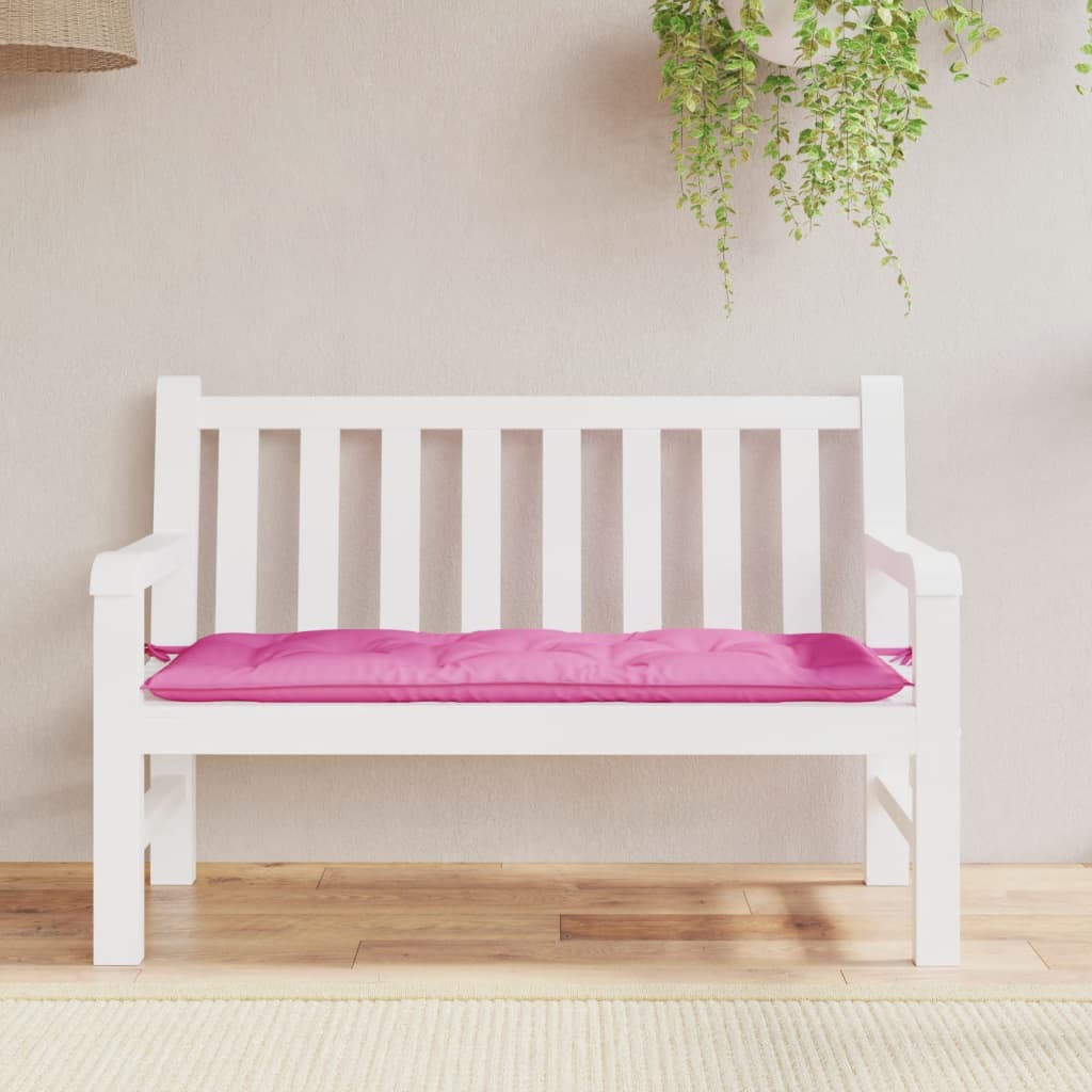 VidaXL Gartenbankauflage 120x50x7 cm Stoff rosa