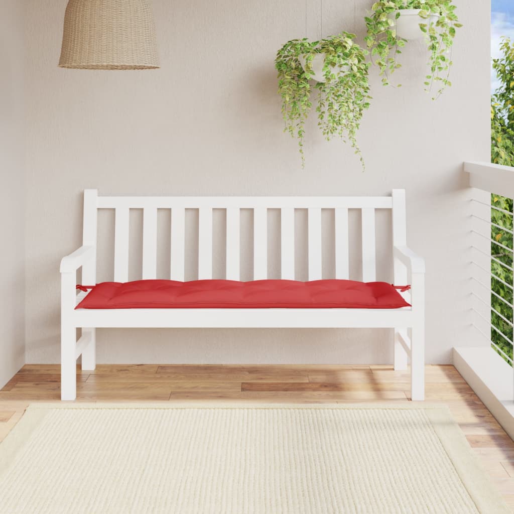 VidaXL Gartenbankauflage 150x50x7 cm Oxford-Stoff rot
