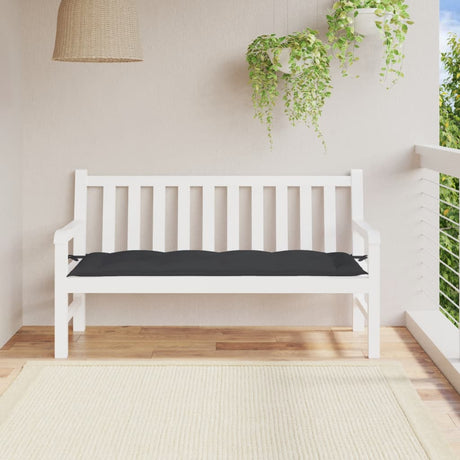 VidaXL Gartenbankauflage 150x50x7 cm Oxford-Stoff schwarz