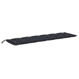 Vidaxx Gartenbankauflage 150x50x7 cm Oxford-Stoff Rautenmuster schwarz