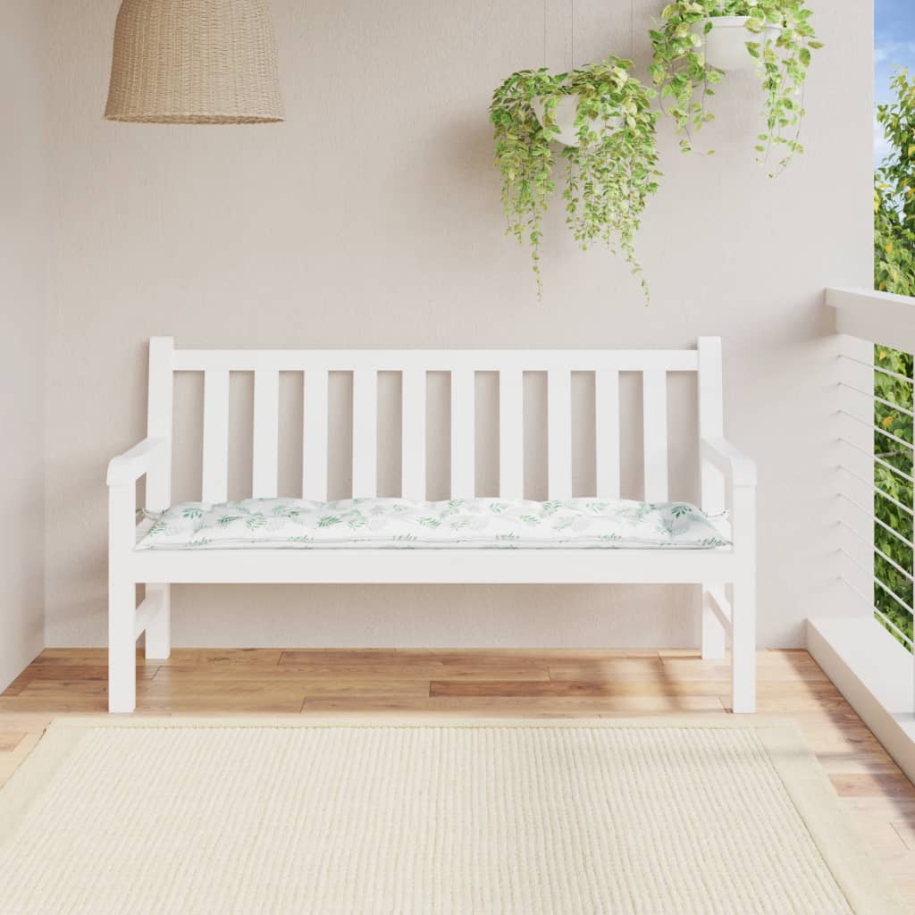Vidaxx Gartenbankauflage 150x50x7 cm Oxford-Stoff Blattmuster