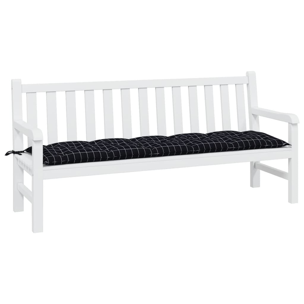 Vidaxx Gartenbankauflage 180x50x7 cm Oxford-Stoff Rautenmuster schwarz