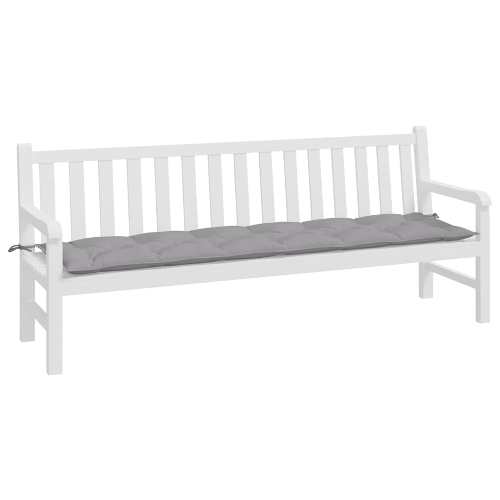 VidaXL Gartenbankauflage 200x50x7 cm Oxford-Stoff grau