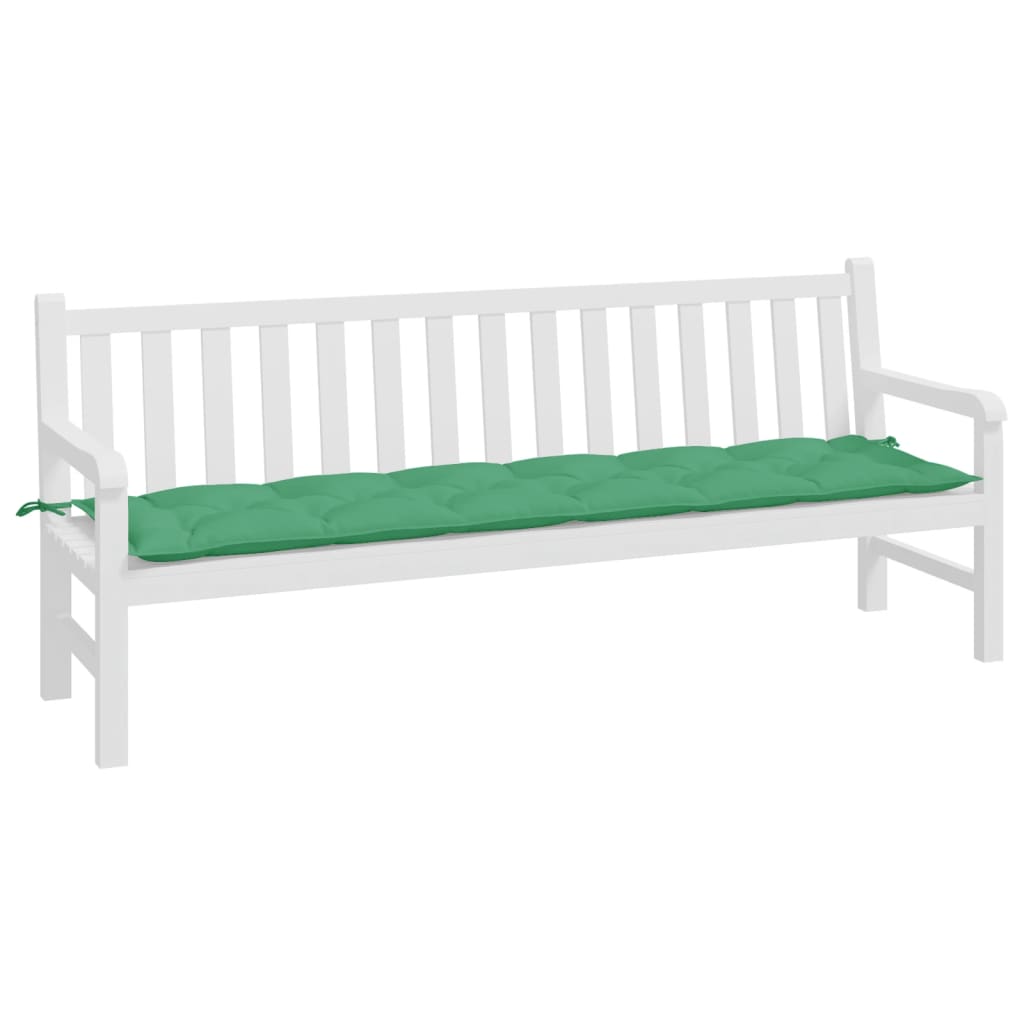 VidaXL Gartenbankauflage 200x50x7 cm Stoff grün
