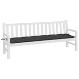 VidaXL Gartenbankauflage 200x50x7 cm Stoff schwarz