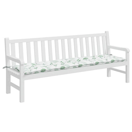 VidaXL Gartenbankkissen Blattmuster 200x50x7 cm Stoff
