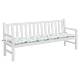 VidaXL Gartenbankkissen Blattmuster 200x50x7 cm Stoff