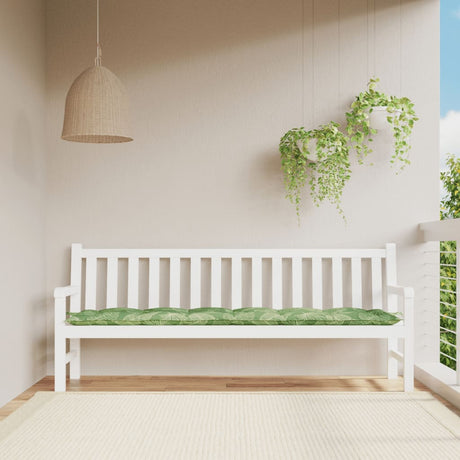 VidaXL Gartenbankkissen Blattmuster 200x50x7 cm Stoff