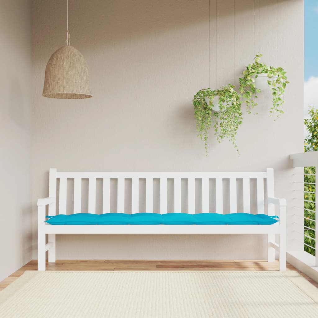 VidaXL Gartenbankauflage 200x50x7 cm Stoff Türkis