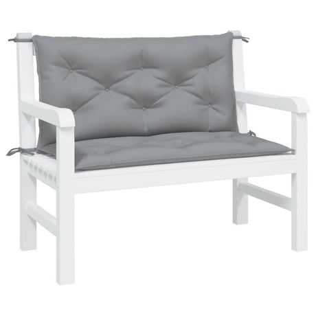 Vidaxx Gartenbankauflagen 2 Stück 100x50x7 cm Oxford-Stoff grau
