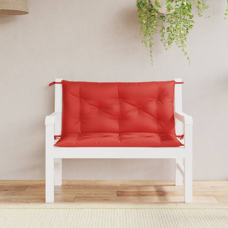 Vidaxx Gartenbankauflagen 2 Stück 100x50x7 cm Oxford-Stoff rot