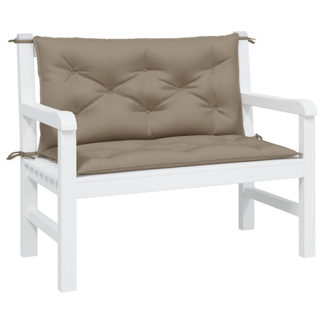 Vidaxx Gartenbankauflagen 2 Stk. 100x50x7 cm Oxford-Stoff Taupe