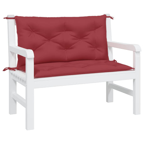Vidaxx Gartenbankauflagen 2 Stk. 100x50x7 cm Oxford-Stoff weinrot