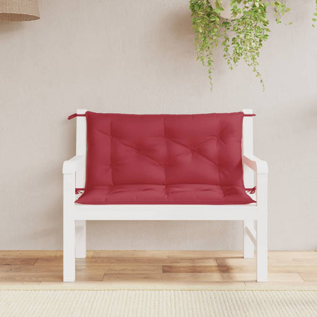 Vidaxx Gartenbankauflagen 2 Stk. 100x50x7 cm Oxford-Stoff weinrot